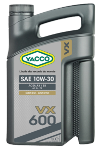 YACCO VX 600 10W30 ACEA A3/B3 API SL/CF
